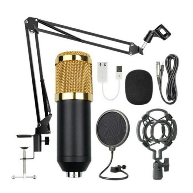 BM-800 Live Broadcasting Microphone Studio Kit Condenser Recording Mic