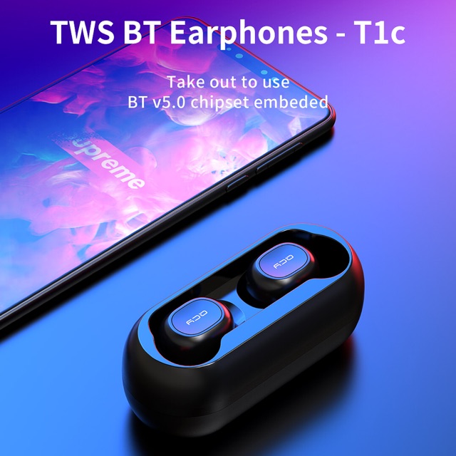 QCY T1C TWS Bluetooth HEADSET V5.0 EARPHONES