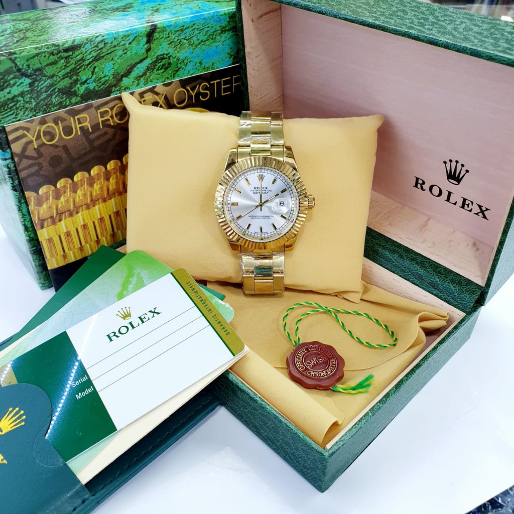 jam tangan pria fashion ROLEX tanggal aktif free box original