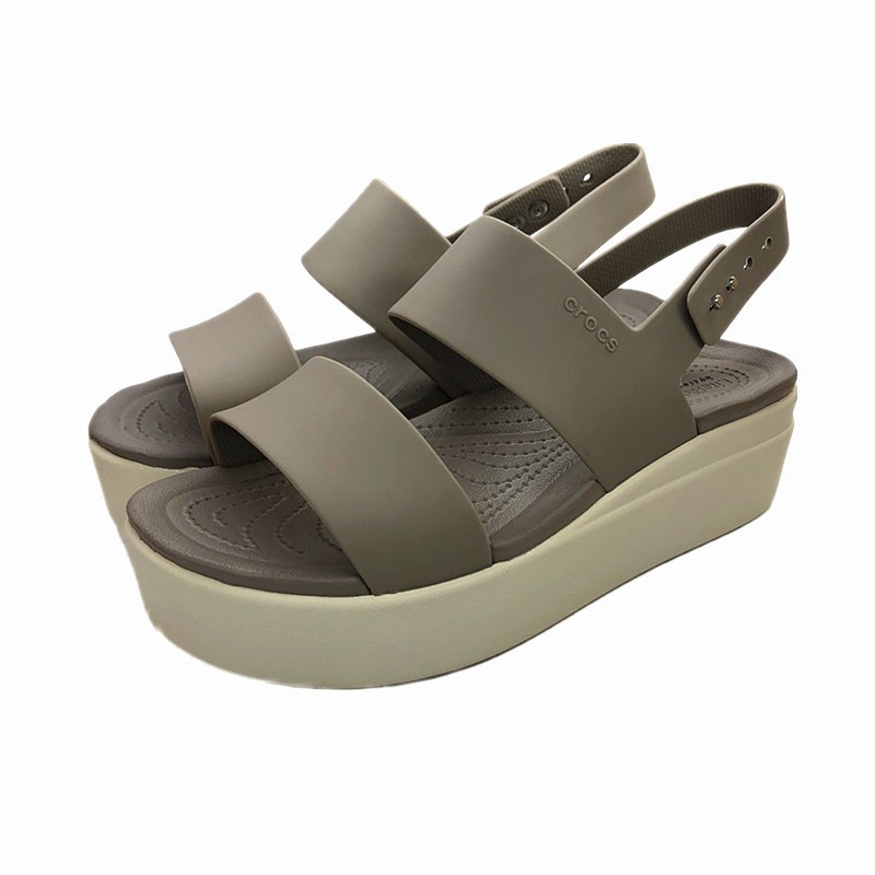 Sandal Wanita / Crocs Brooklyn Low Wedges Tali / Crocs BrookLyn / Sandal wedges