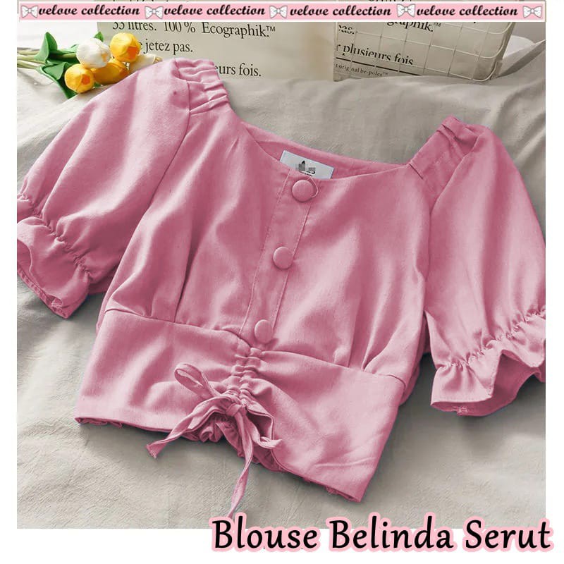 A10 Blouse belinda serut matt woof crepe ld100cm pj50cm