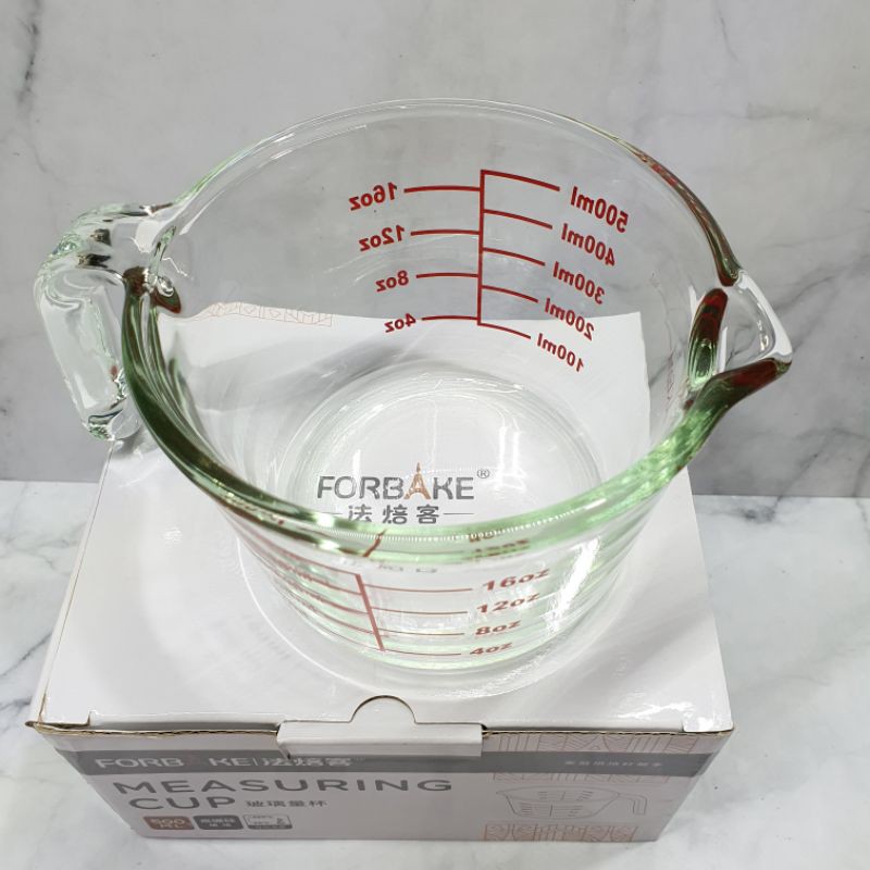 forbake glass measuring cup / gelas takar tebal