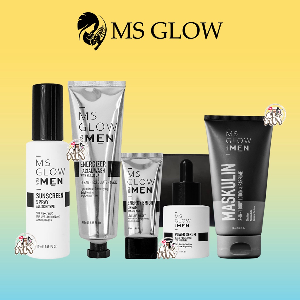 MS GLOW MEN ECER ENERGY ( SERUM / CREAM / FACE WASH )