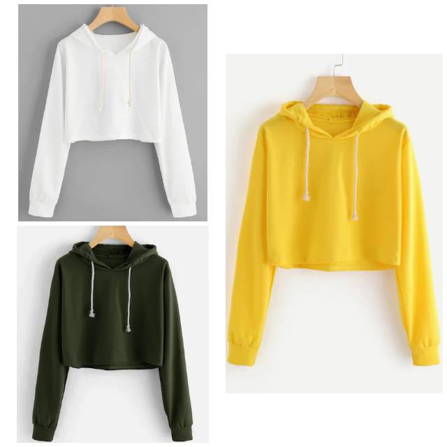 crop hoodie shopee