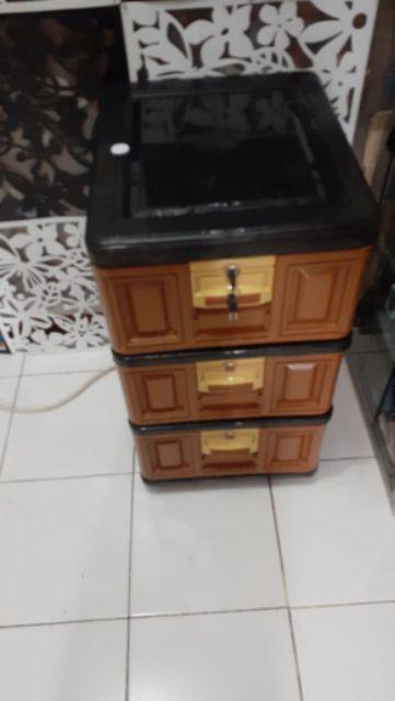 Napolly Drawer Plastik 3 Susun Non Karakter Stb 300 Bk1