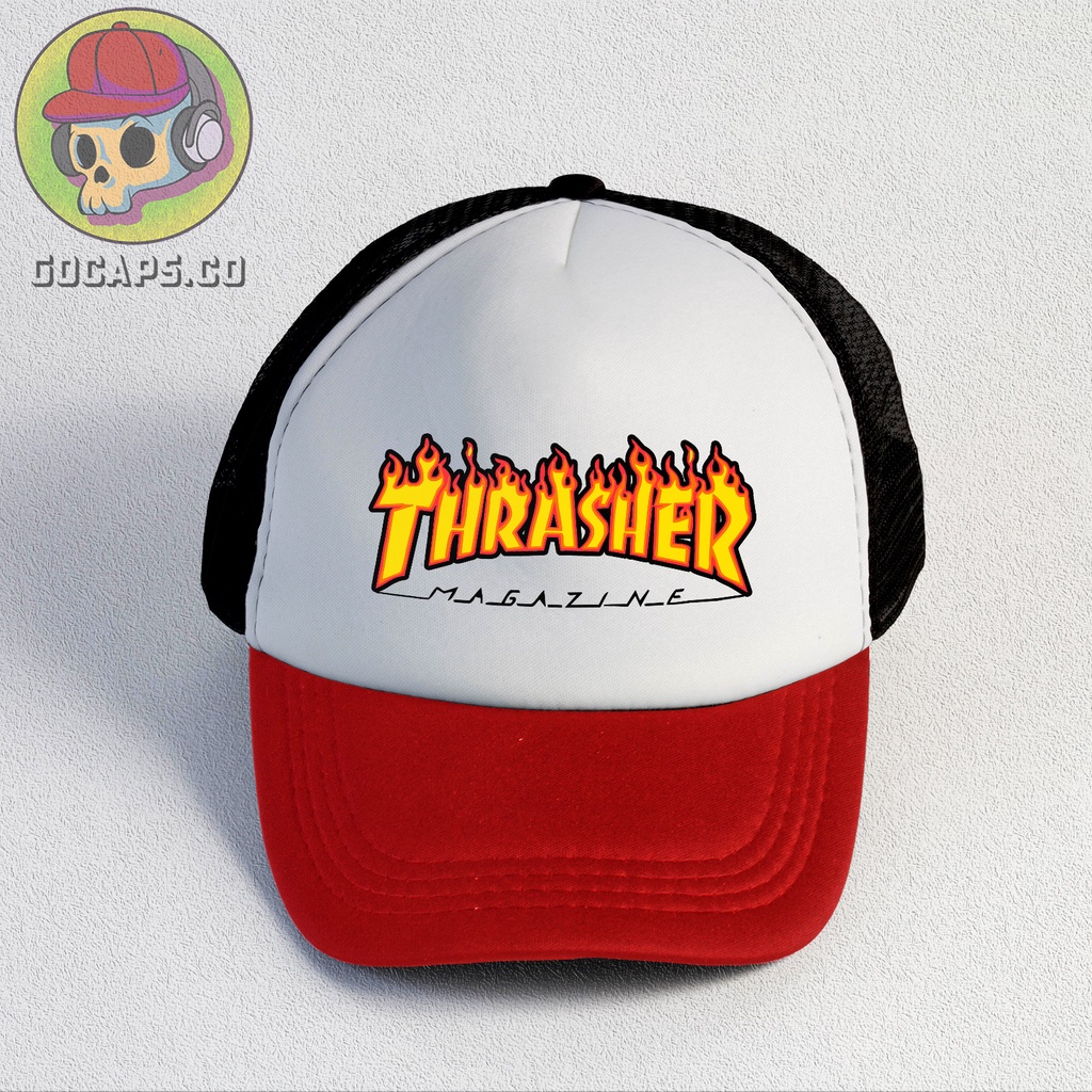 Trasher | Trucker Hat | Topi Pria | Trucker | Baseball | Brand | Topi Jaring | Gocaps