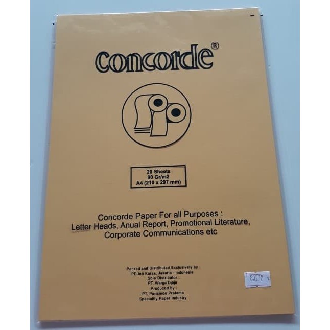 

NEW Kertas Concorde 90 Gr A4 (80210) - Golden Yellow (Pak Isi 20 Lembar) TERLARIS