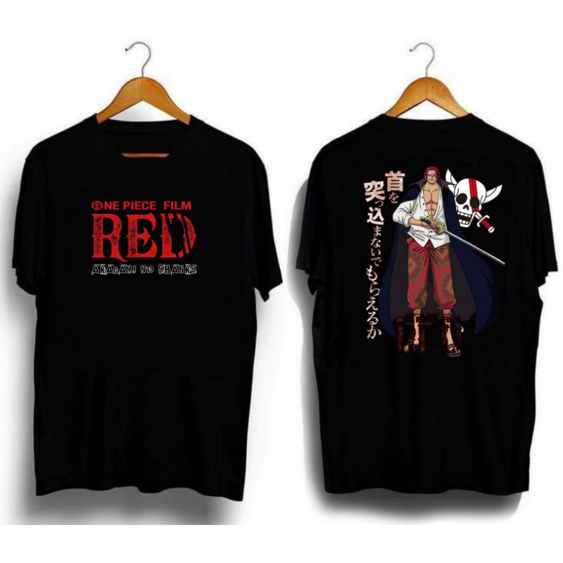 T-SHIRT DISTRO ANIME ONE PIECE RED FILM - SHANKS