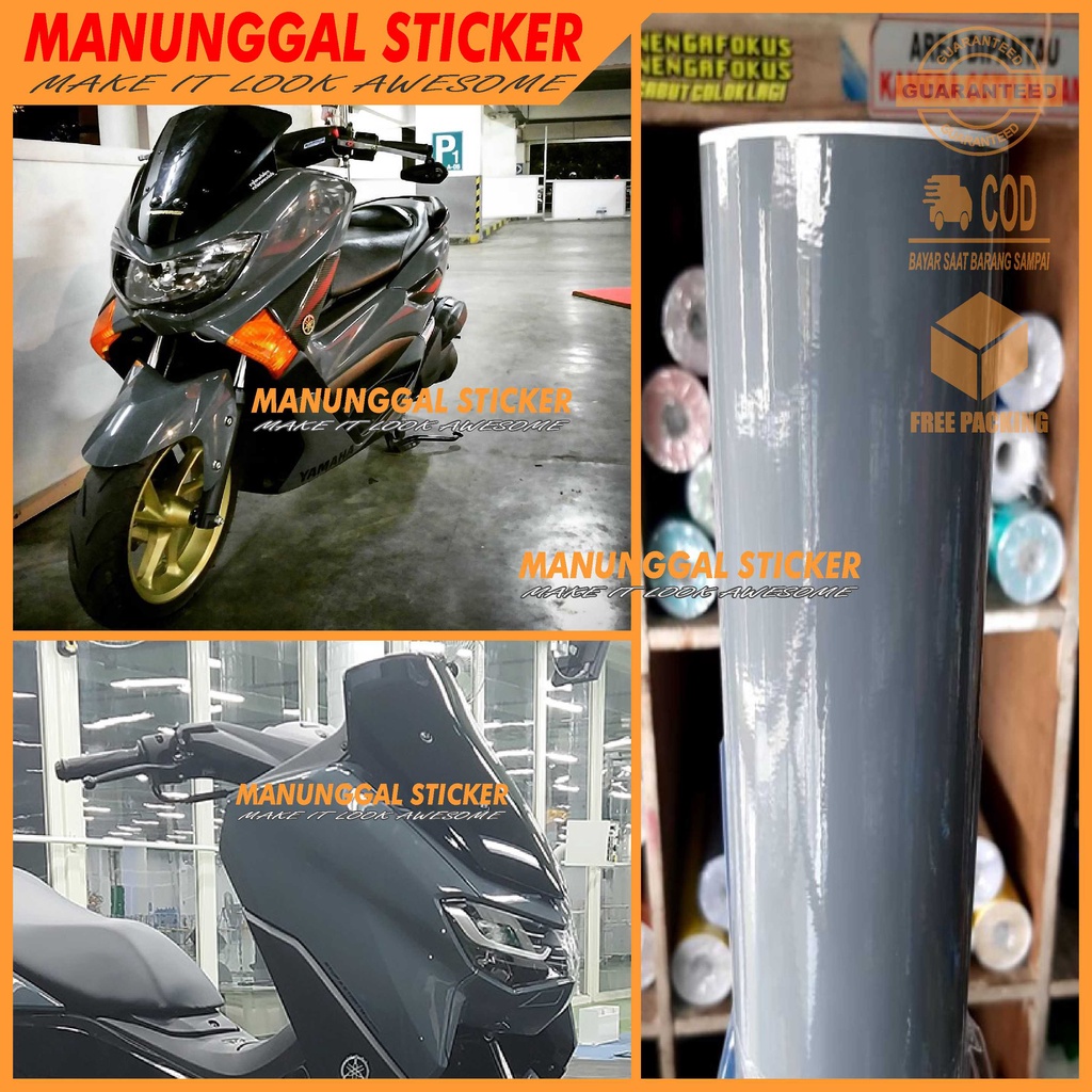 Stiker Skotlet Motor Warna Abu-Abu Untuk Body Variasi Motor