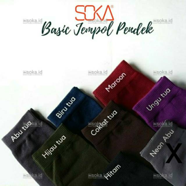 Kaos Kaki SOKA Jempol Value - Kaos kaki jempol Basic Polos Value