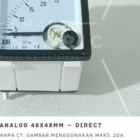 Panel Ampere Meter Analog SF-48 48x48 Direct 10A,20A,30A,40A,50A - 50/5A