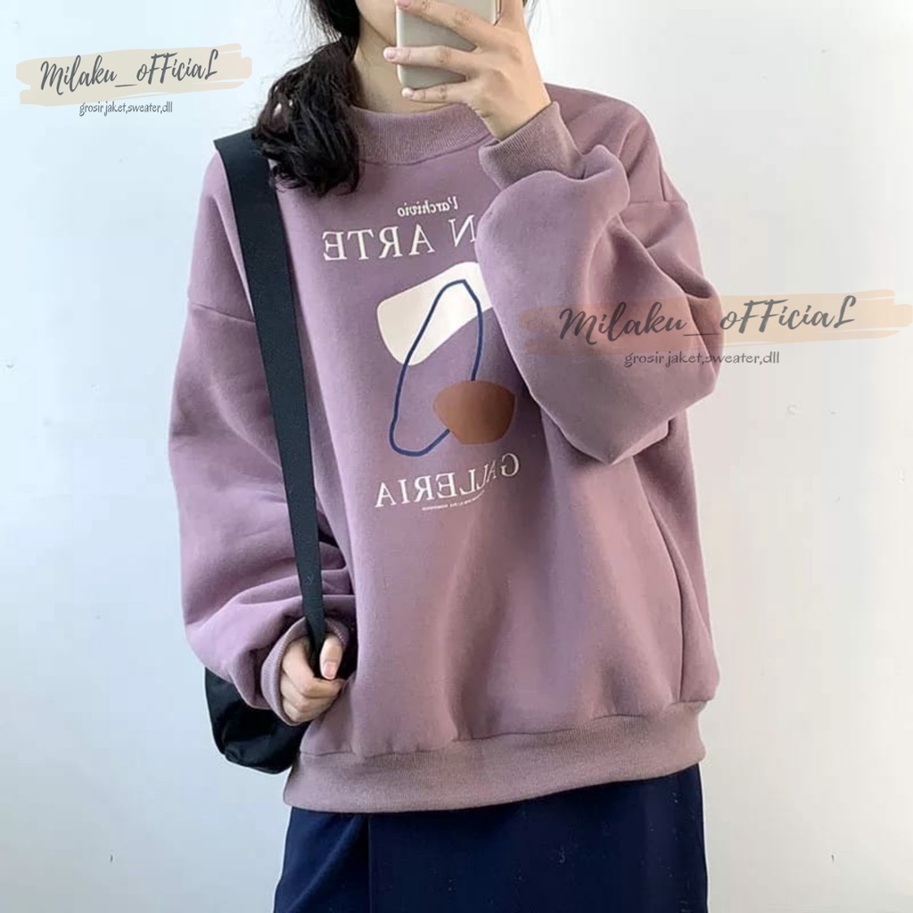 GALLERIA OVERSIZE SWEATER - CREWNECK OVERSIZE WANITA - 00TD