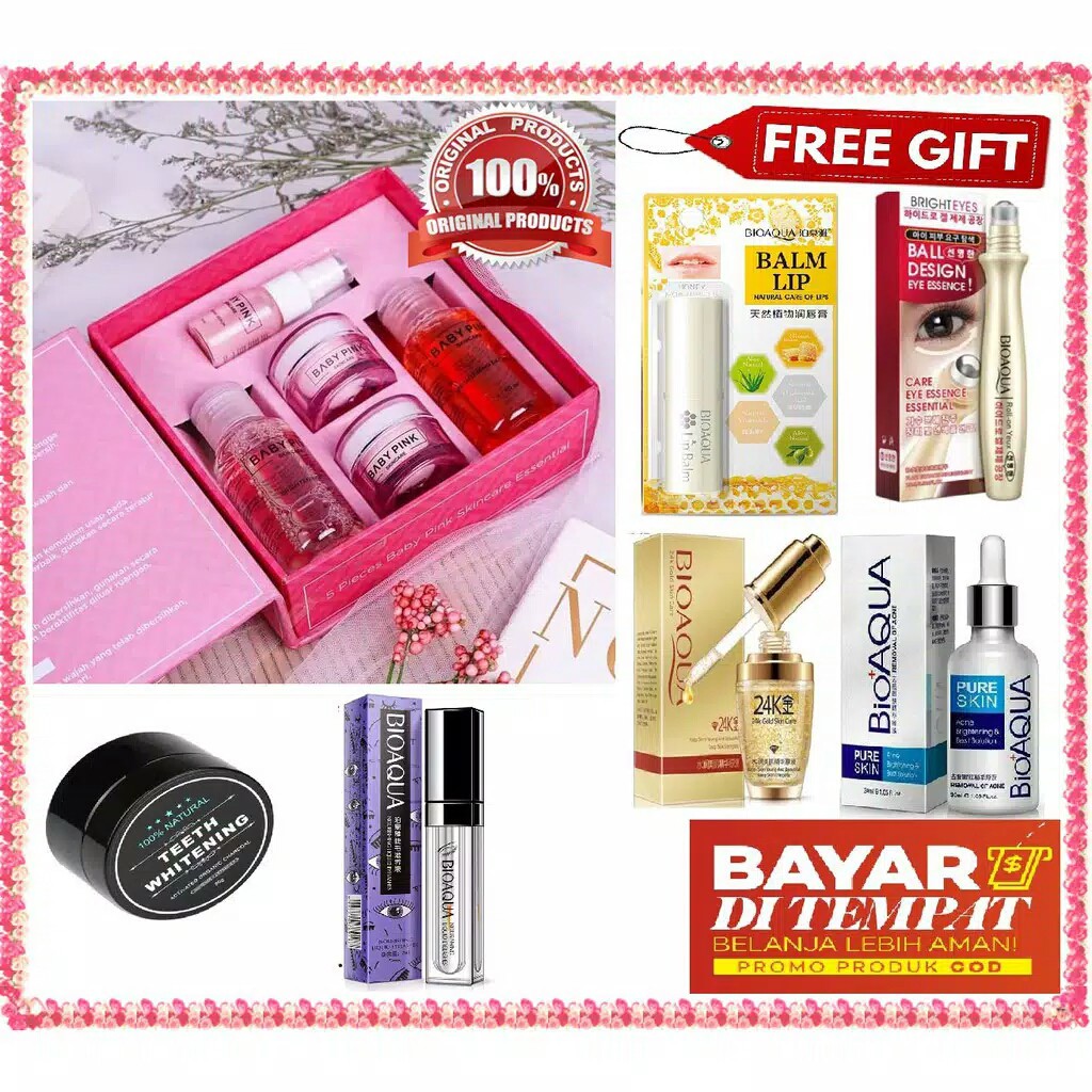 Cream Pemutih Wajah Glowing BPOM - Paket 5in1 Baby Pink Babypink baby pink skincare