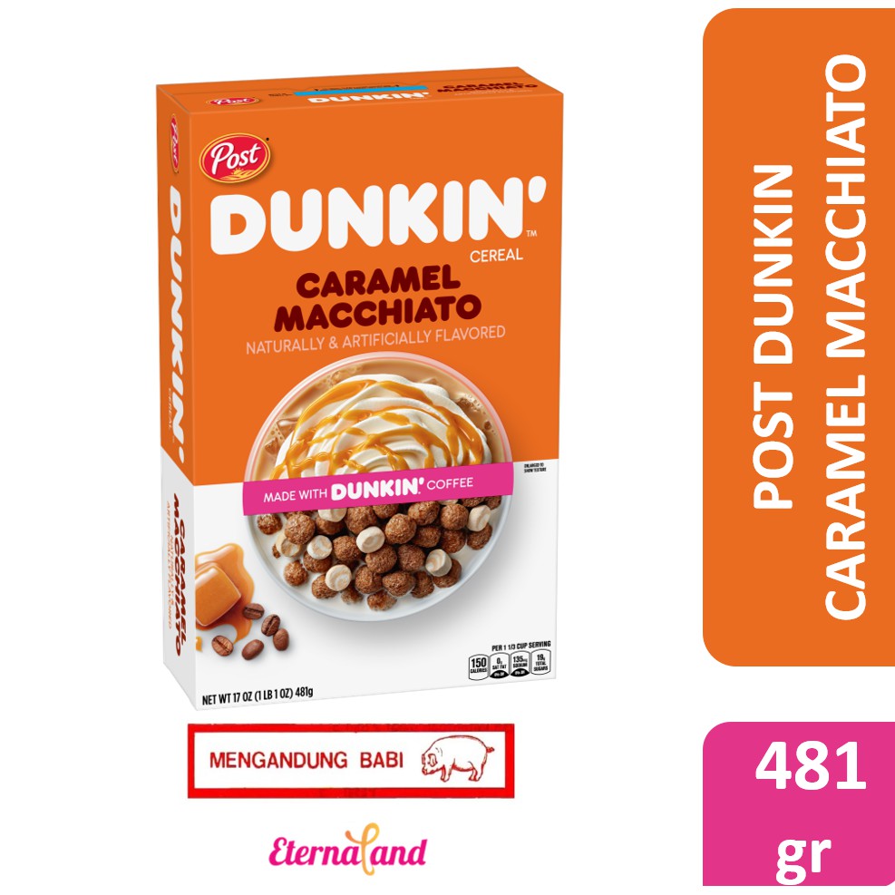 Post Dunkin Caramel Macchiato - sereal rasa kopi marshmallow NON HALAL