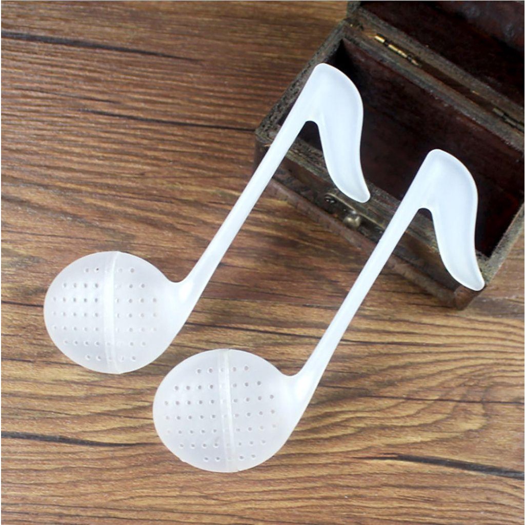 [Elegan] Tea Infuser Creative Clear Untuk Longgar Bentuk Catatan Teh Dapur Gadget Brew Alat Teh Saringan Teh