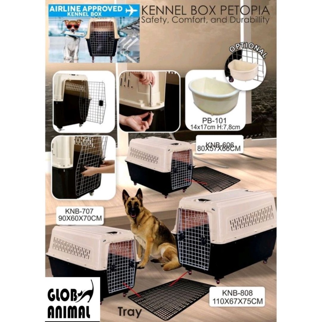 KENNEL BOX KANDANG KNB808 pet travel anjing pet cargo 110 x 67 x 75 CM