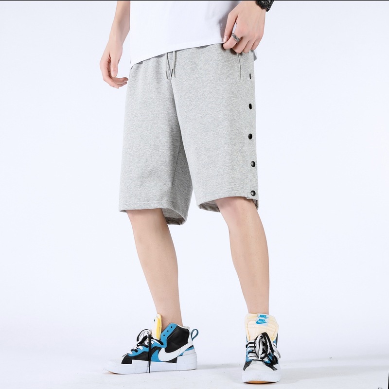 2022  Pria Breasted Lebar Kaki Celana Nyaman Celana Pendek Fashion Tren Mengikuti   3D Cutting