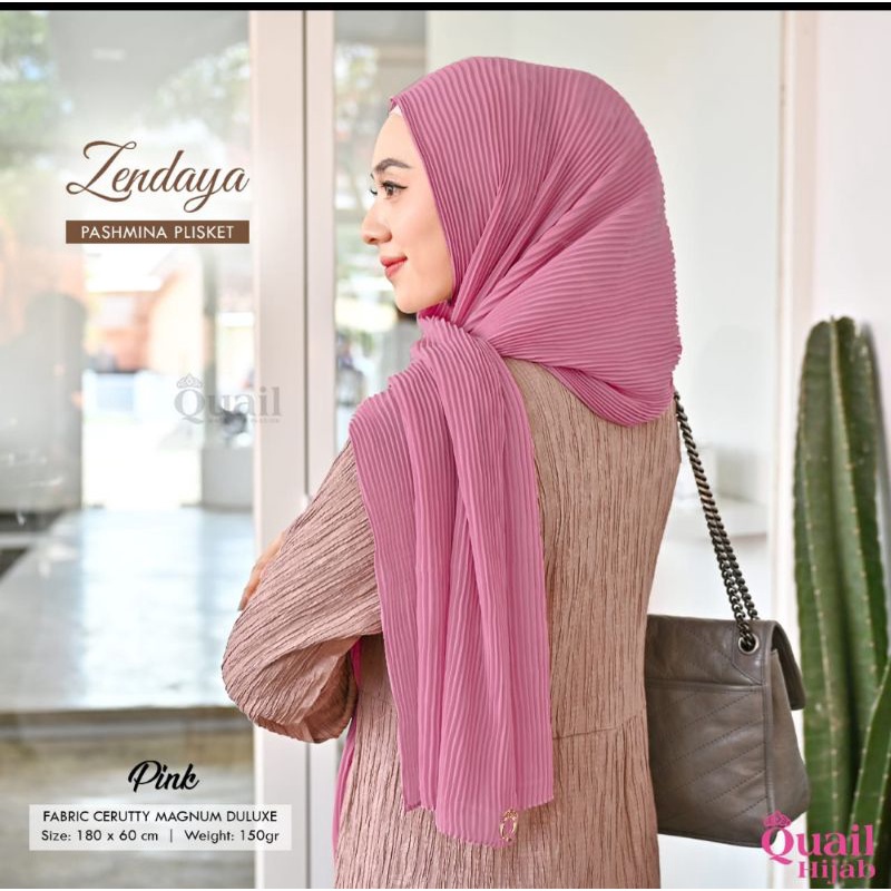 Zendaya Pashmina Plisket by Original Quail Hijab Solo