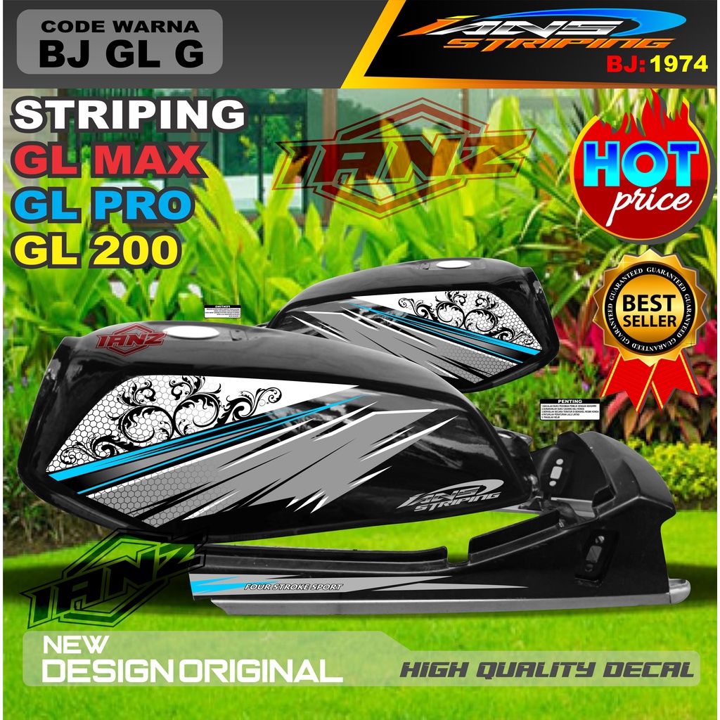 VARIASI STIKER BODY GL TERBARU / STICKER STRIPING GL TERBARU / STIKER MOTOR