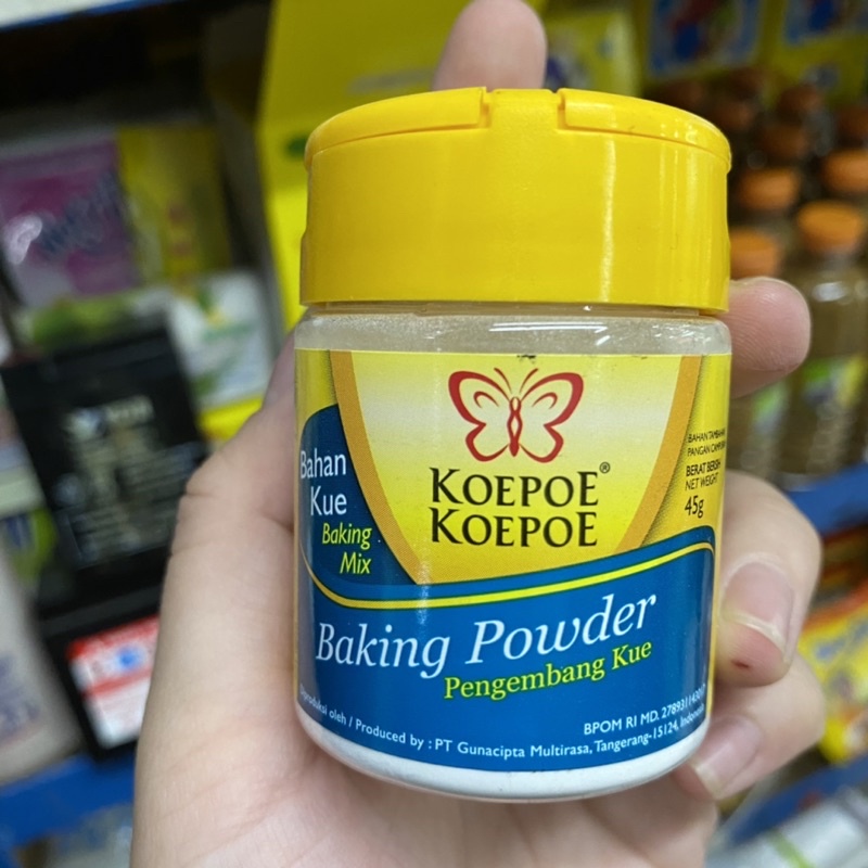 

(45gr) Baking Powder/ Baking Powder Kupu Kupu/ Cap Koepoe koepoe/ Pengembang Kue