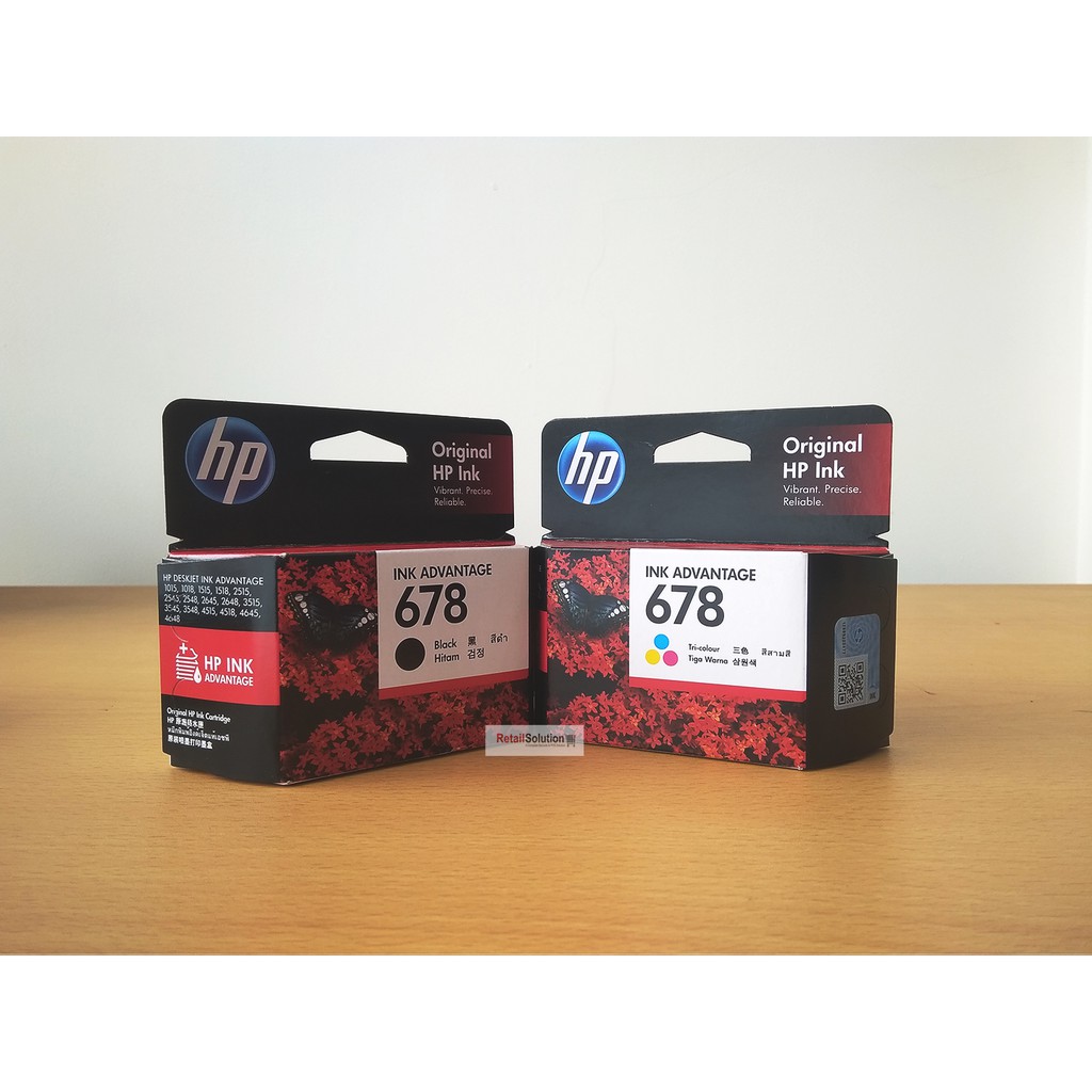 Tinta HP 678 CMYK - Original HP Cartridge HP 1015 2515 3515 Set Warna