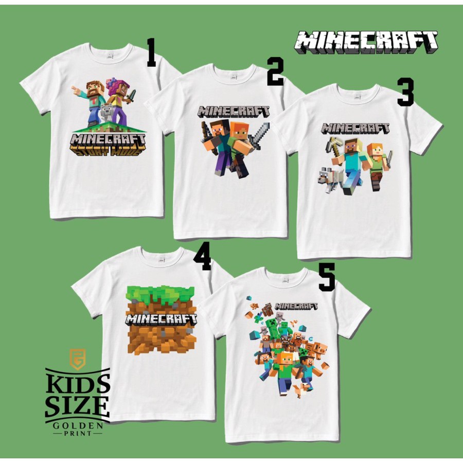 Minecraft tshirt / kaos minecraft / kaos lego