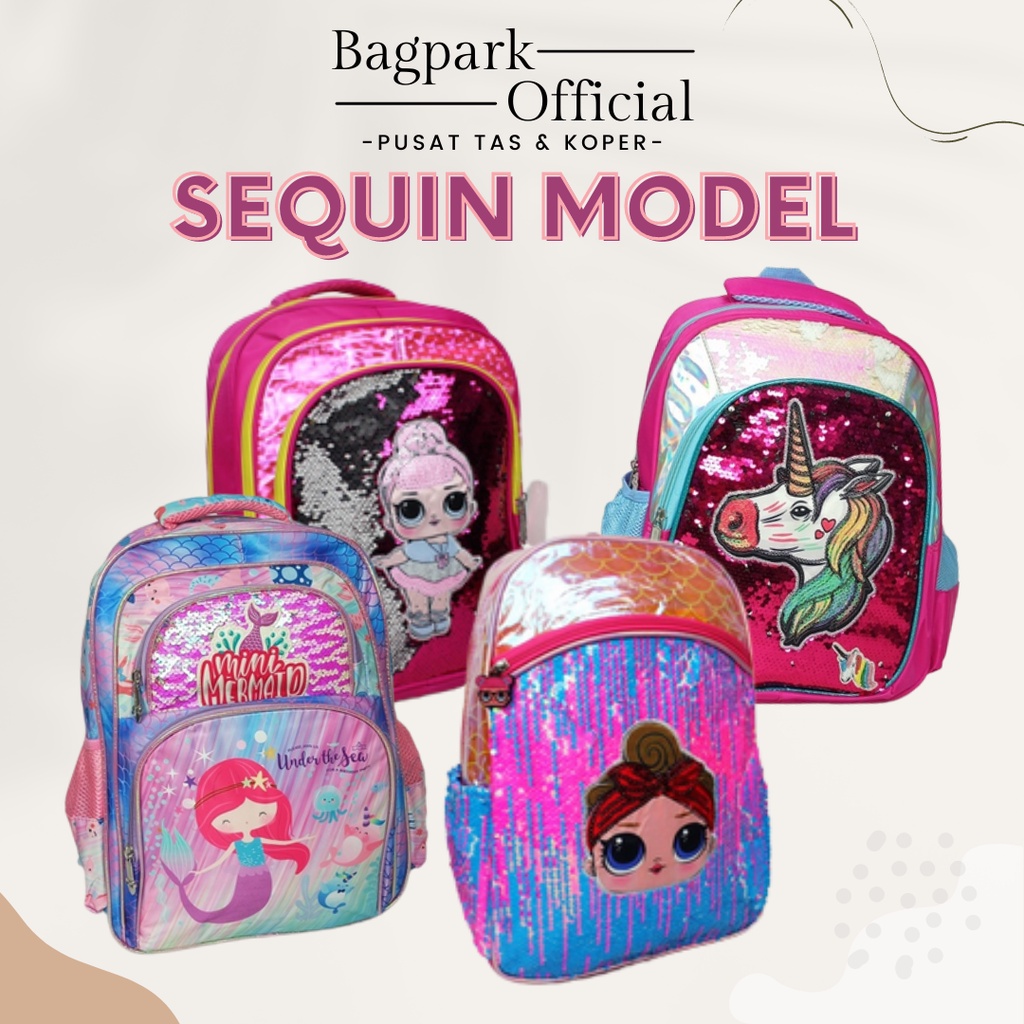 TAS ANAK PEREMPUAN IMPORT TAS ANAK USAP MODEL MANIK MANIK GAMBAR LOL UNICORN MERMAID TAS KEKINIAN TERBARU