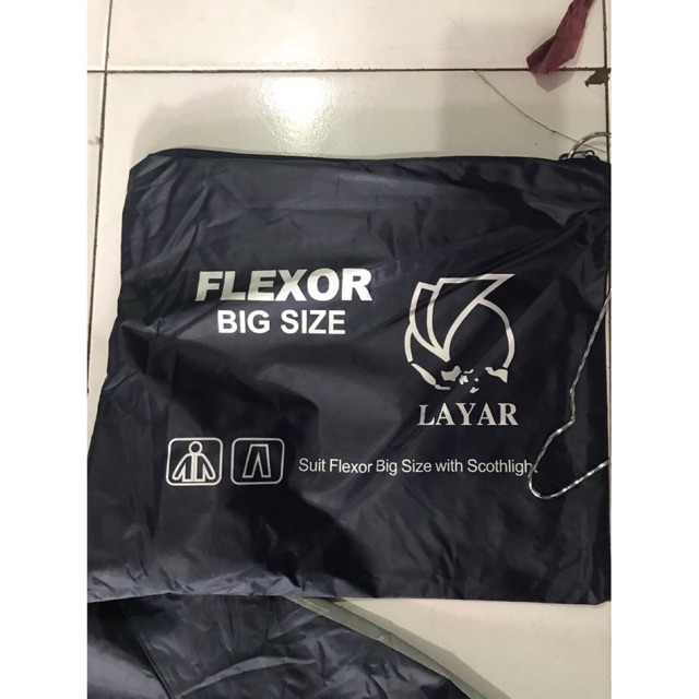 Jas Hujan Flexor Layar Big Size | Jas Hujan Setelan Dewasa Tebal Anti Rembes Bahan Tendon