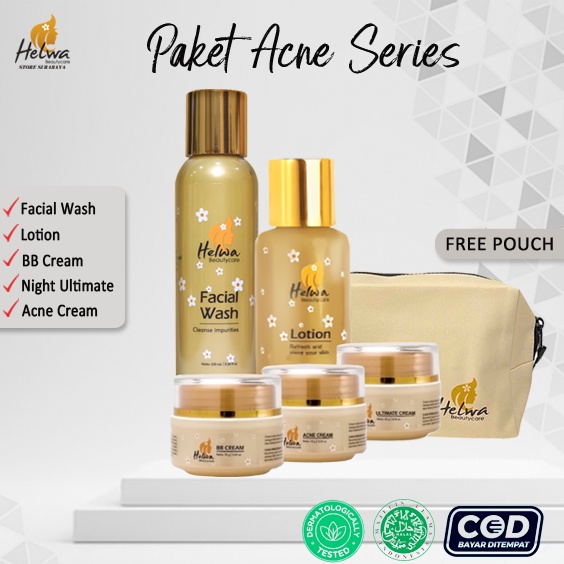 PAKET ACNE (WAJIB KONSUL) HELWA BEAUTYCARE FREE POUCH