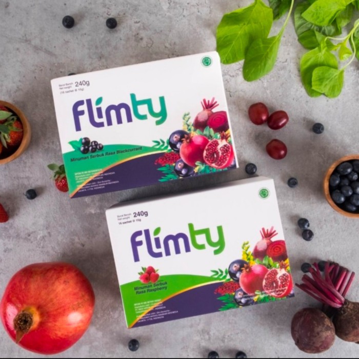 Flimty Fiber suplemen kurus Obat Pelangsing Herbal Detox Usus Isi 16 Sachet Original / Flimbar snack Sehat Diet