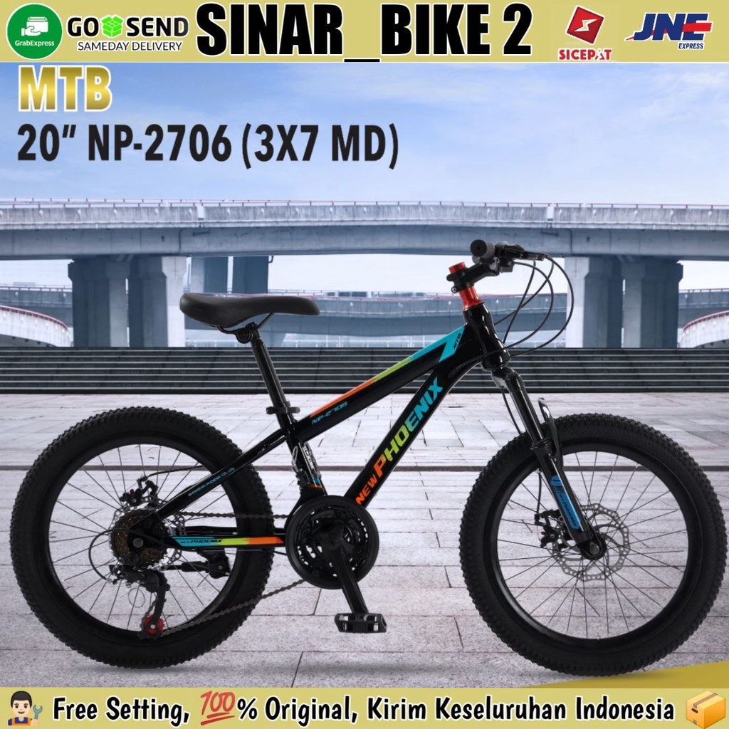 Sepeda Gunung MTB PHOENIX NP-2706 Ukuran 20 Inch Rem Cakram