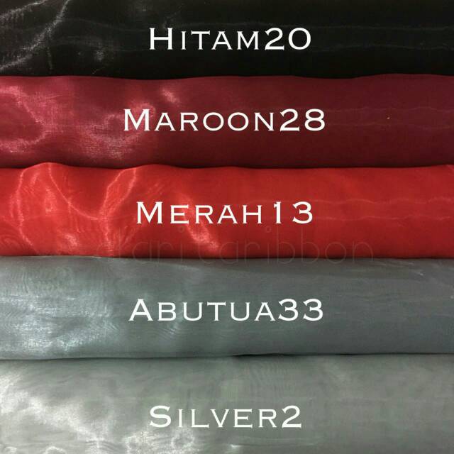 Permeter Kain Organdi Organza Premium Silk Kain Kaca