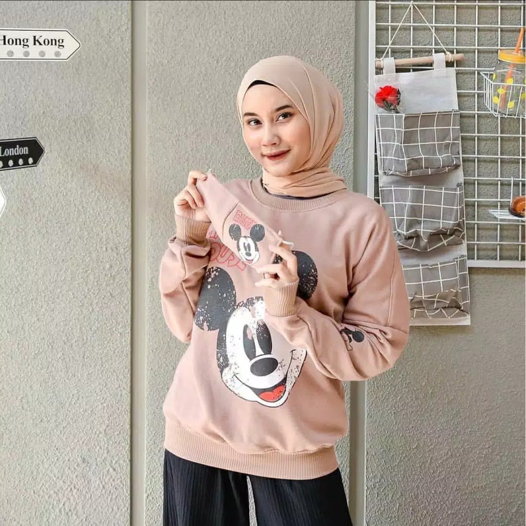 PAKAIAN WANITA ATASAN KAOS BLOUSE SWEATER MISKI DMR