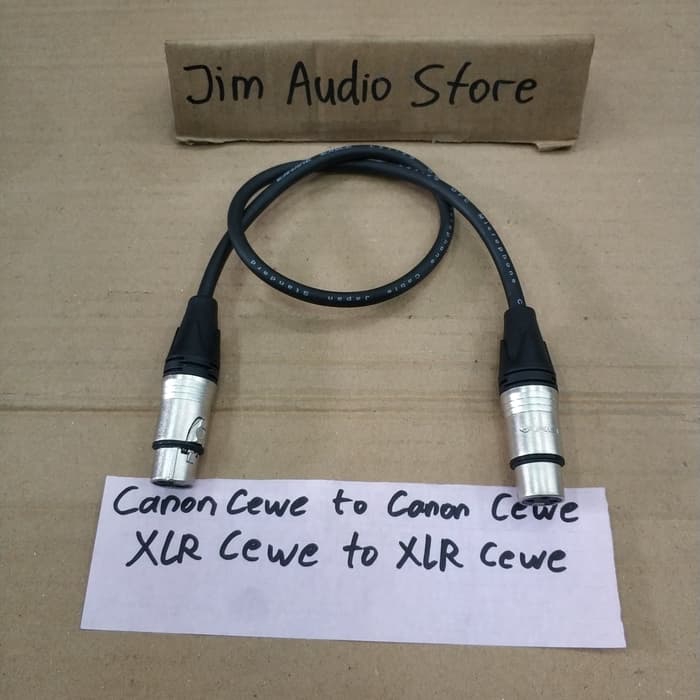 Kabel Mic canare 50 cm XLR cewe to XLR cewe / Canon cewe to Canon cewe