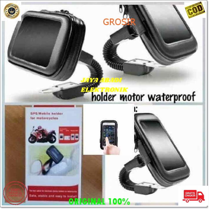 J146 HOLDER SEPEDA MOTOR 6.5 INCI SPION WATERPROOF STAND MOUNT PENGAMAN GANTUNGAN HANDPHONE PEGANGAN GPS JEPIT KACA PENJEPIT JEPITAN  BRACKET  mobile motorcycles phone gadget ojol peta  Smartphone Universal ANTI JATUH ANTI JAMBRET TAHAN AIR TOUCHSCREEN