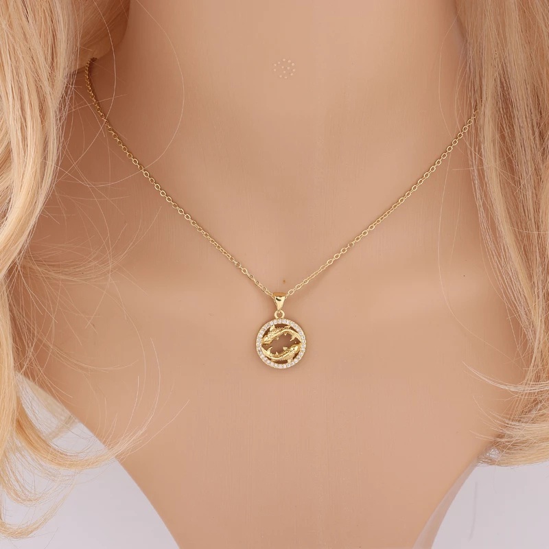 Kalung Rantai Desain 12 Zodiak Aries Libra Scorpio Capricorn Aquarius Untuk Pria Dan Wanita