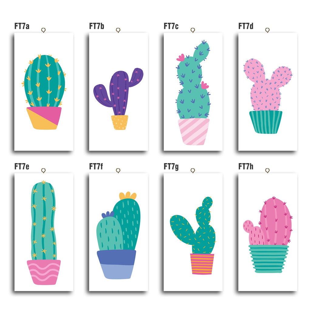 Walldecor Cactus / Pajangan Dinding / Poster / Pajangan / Hiasan Dinding - FT7