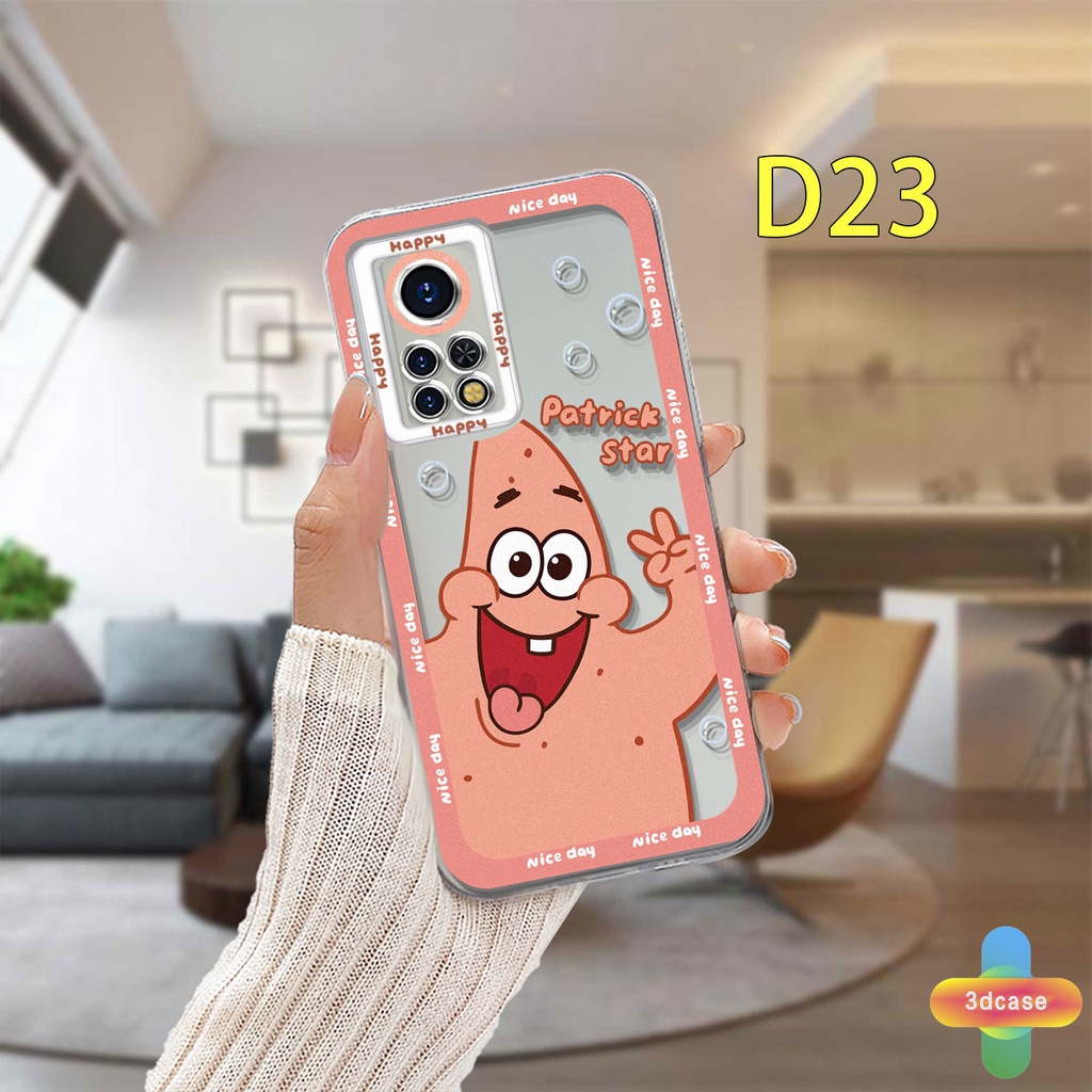 Casing Soft Case Infinix Hot 10 11 Play 10 10t 10s NFC 10i 9 Pro 10 Lite 11 Plus Hot 9 Play 11 11S NFC Infinix Smart 6 5 4 4C 5 Pro Tencno Spark 5 PRO A15 A16 A9 A5 A7 A5S Y12 Y20 Y15S Y21S A12 Cartoon SpongeBob SquarePants Transparent Case