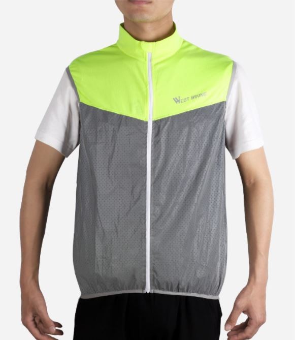 Jaket rompi sepeda WESTBIKING reflektif Breathable &amp; Quick Dry