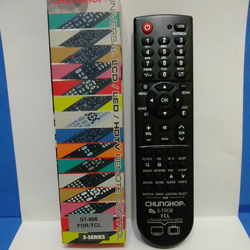 REMOTE REMOT TV LCD LED HDTV UNIVERSAL KHUSUS TCL