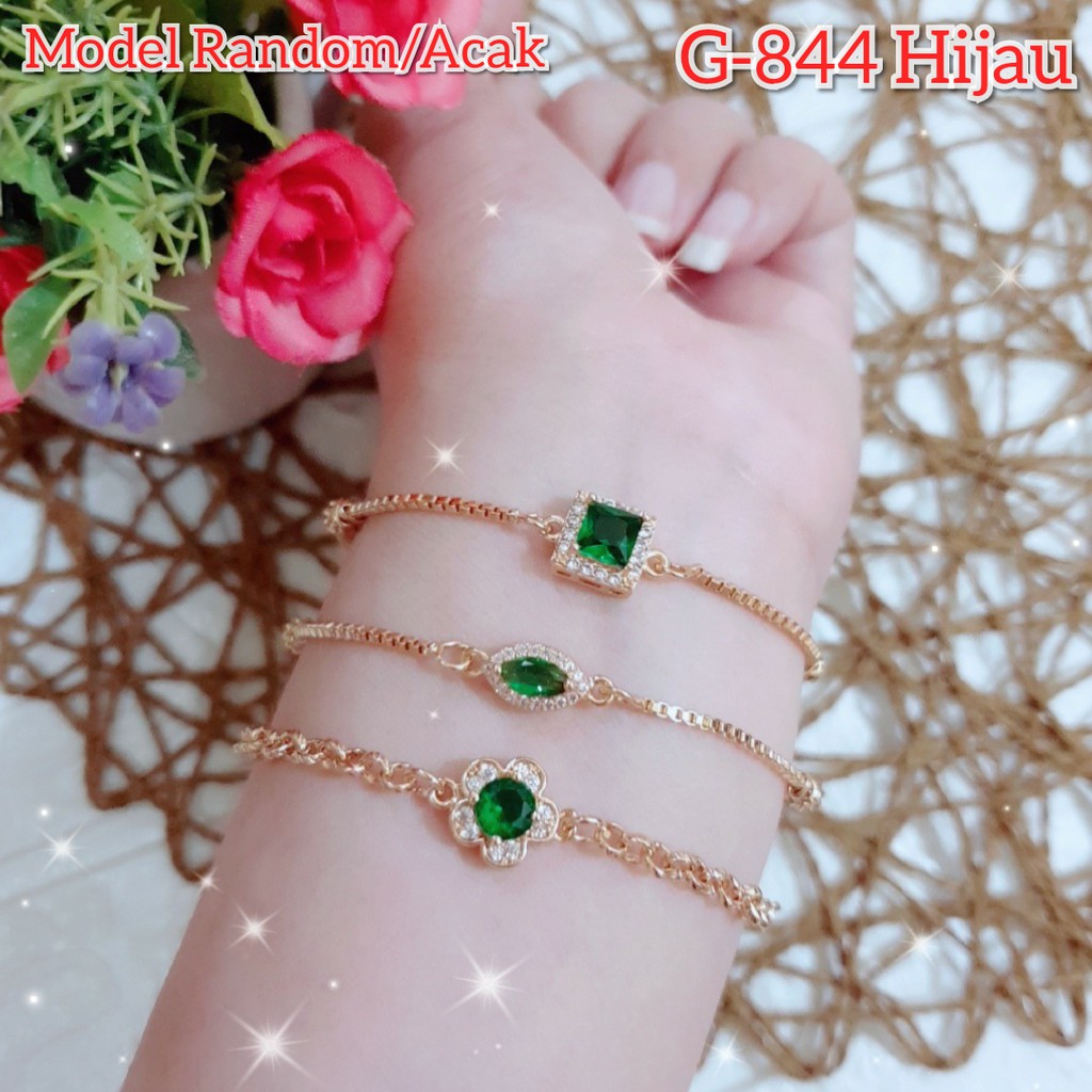 BARU GELANG DEWASA PERMATA KRISTAL MODEL RANDOM