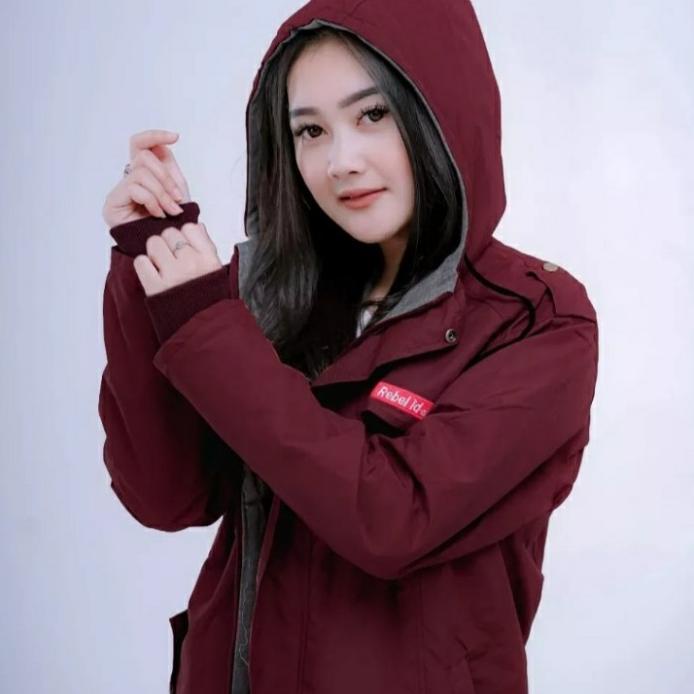 JAKET PARASUT WANITA ANTI AIR JACKET MOTOR CEWEK OUTDOOR KEKINIAN