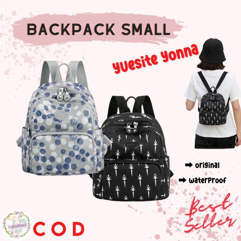 Tas ransel small wanita fashion backpack kecil yuesite yonna original waterproof