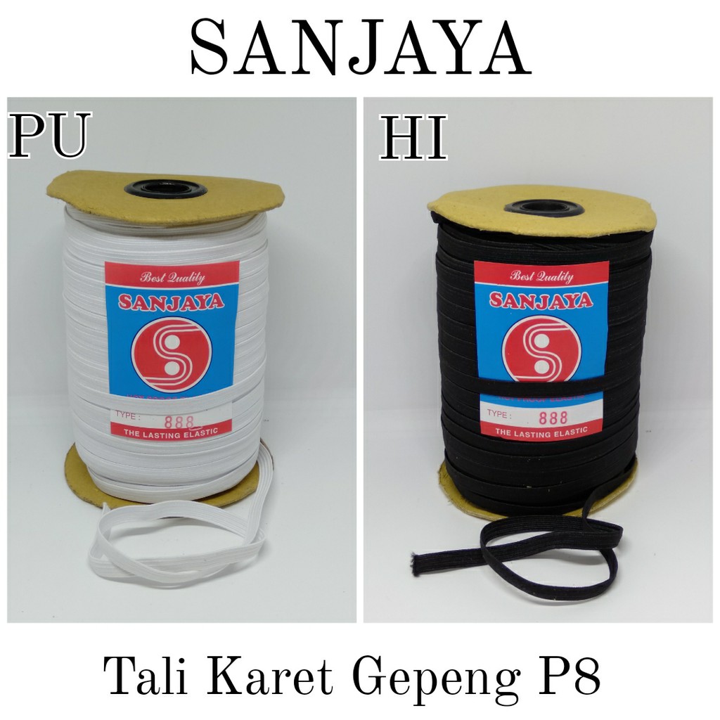 TALI KARET ELASTIS / TALI MASKER KARET / TALI ELASTIS GEPENG / TALI KARET GEPENG NAGA