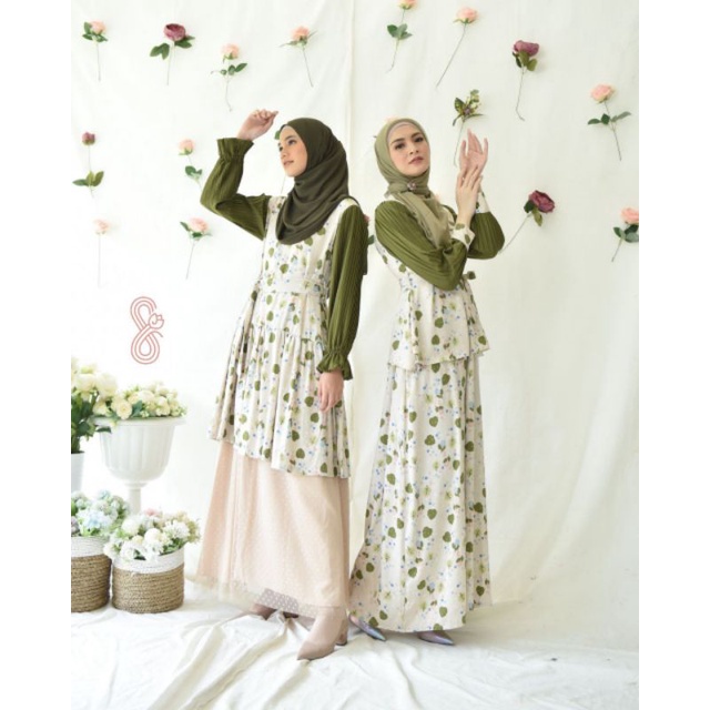 MIDI DRESS AYANA ATASAN LONG TUNIK RAYON TWILL PREMIUM - SQUADA