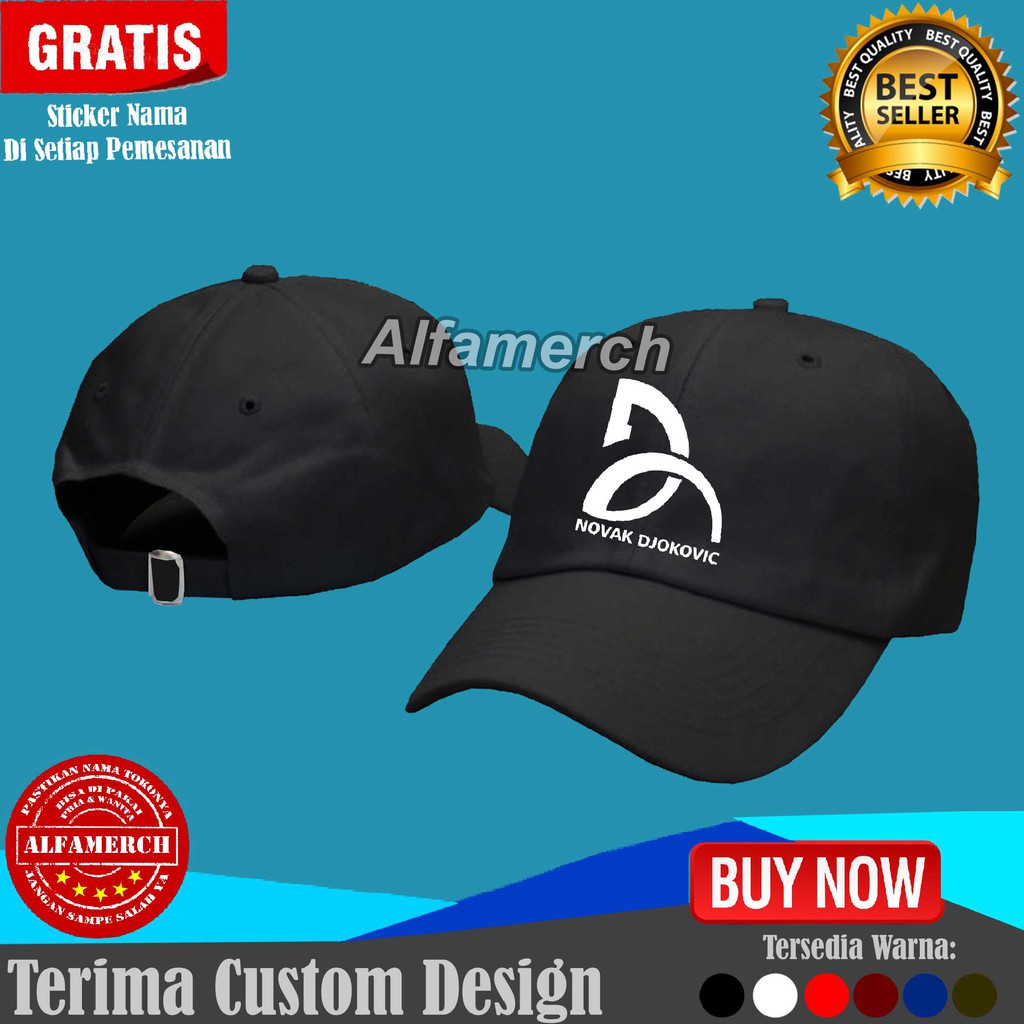 Topi Baseball NOVAK DJOKOVIC TENNIS TENIS Distro Keren Murah Cowok Laki Laki Pria Wanita