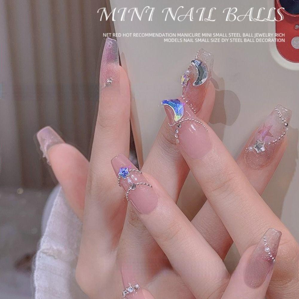 Needway Manik-Manik Nail Art 3D DIY Desain Kuku Tips Kuku Ornamen Manicuring Bagian Perhiasan Nail Art