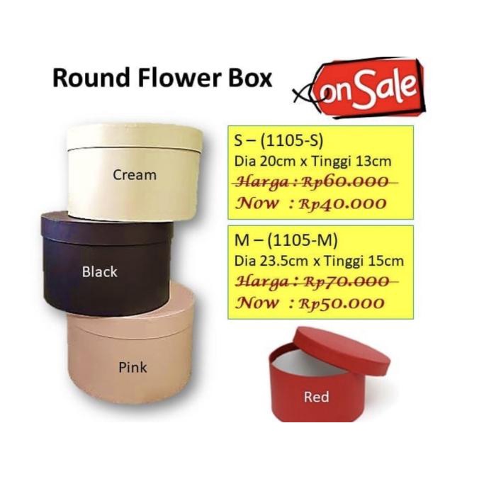 

[COD] Round flower box big d25 t18 bunga box barang florist [COD]