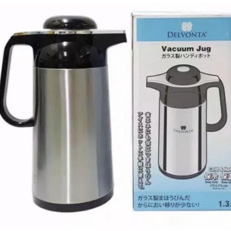 Delvonta vacuum jug / termos air panas stainless 1liter 1,3liter 1,6liter 1,9 liter