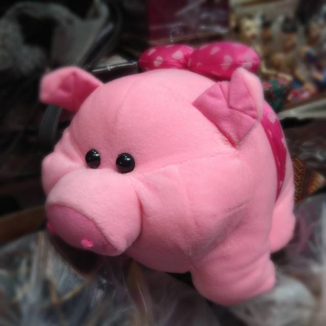 TERMURAH! BONEKA BABI WARNA PINK BAHAN BERKUALITAS COCOK UNTUK KADO WISUDA ULTAH MAINAN KOLEKSI